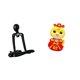 thumbnail image 1 of Escultura de pensador abstracto, figura decorativa, estatua para armario, dormitorio, estantería, chimenea, serpiente del año Nuevo chino 2025, recuer, 1 of 8