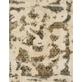 thumbnail image 1 of Ahgly Company Machine Washable Indoor Rectangle Abstract Dark Gold Brown Area Rugs, 3' x 5', 1 of 7