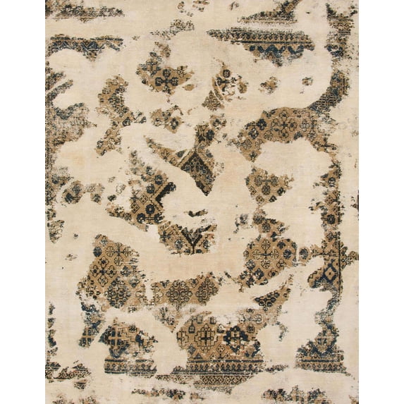 Ahgly Company Machine Washable Indoor Rectangle Abstract Dark Gold Brown Area Rugs, 3' x 5'