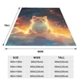 thumbnail image 3 of Fotbe Starry Sky Constellation Cat Manta de Franela Acolchonada con Estampado, Súper Suave y Esponjosa, Extra Grande para Sofá, Cama, Uso Todo el Año-60"x50", 3 of 7