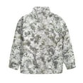 thumbnail image 5 of Uorisanigo Girls Half Zip Pullover Sweatshirt Soft Lightweight Gray Dead Leaves Print Half Zipper Crop Tops Size 5-6 Long Sleeve Lapel Zipper Sweatshirt Oversized Workout Shirts, 5 of 7