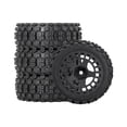 thumbnail image 3 of KLKCMS 4 Pieces RC Car Rubber Tires Wear Resistance Replacements for 1/18 Model Car Black, 3 of 9