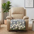 thumbnail image 4 of ZIATUBLES Quilted Recliner Chair Cover, Polyester Pet Friendly Seat Cushion Protector, Non-Slip Washable Furniture Slipcover for Dogs Cats, Daisy Butterfly Wood Grain Print, 4 of 8