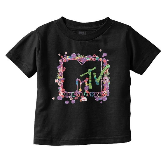 Cute Retro MTV Flower Power Logo Youth T Shirt Tee Girls Infant Toddler Brisco Brands 6M