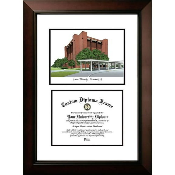 Campus Images TX994LV-1185 11 x 8.5 in. Lamar University Legacy Scholar Diploma Frame - Satiny