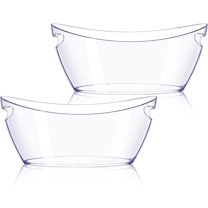 Ice-Cold Bucket Set 2 Pieces, Small Ice-Cold Bucket Sets for Parties, Mimosa Bar Supplies Beverage Tub for Champagne Beer Sparkling Wine Cocktails（5.5L) 16.5 * 7.3 * 6.8inch