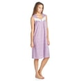 thumbnail image 4 of Casual Nights Women's Fancy Lace Trim Sleeveless Nightgown, 4 of 5