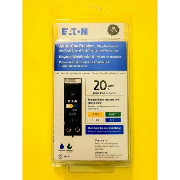 Eaton BR 20 Amp All in One AF/GF Circuit Breaker - BRP120A1CS