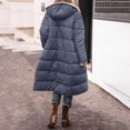thumbnail image 4 of Veste Réversible, Manteau Long d'Hiver pour Femmes, Matelassé, Poches Zippées, Chaud, Élégant, Polyvalent, 4 of 9