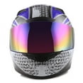 thumbnail image 3 of 1STORM MOTORCYCLE BIKE FULL FACE HELMET HG335 BOOSTER SKULL BLUE, 3 of 6