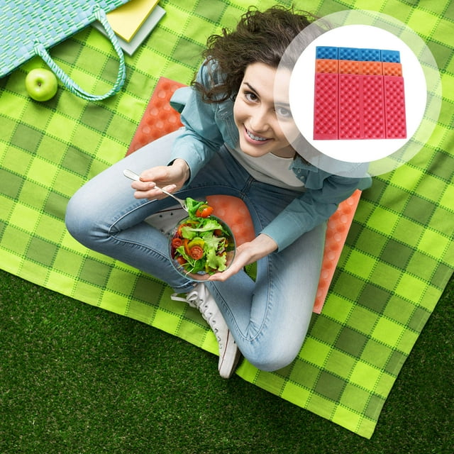 OULII 3 Pcs Tapis de Camping Pliants Durables Imperméables Légers Coussin de Siège Extérieur
