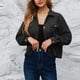 thumbnail image 1 of Chaqueta de Pana para Mujer Informal con Botones Manga Larga Prendas de Vestir Cortas con Bolsillo Color Puro Cuello Vuelto Abrigo Holgado ANGGREK  Otros, 1 of 8