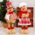 thumbnail image 1 of SUSUchens Muñeco de peluche de jengibre para decoración navideña con patas extensibles, muñeco de jengibre suave para cocina, para fiesta de Navidad, decoración del hogar para mujeres, 1 of 8