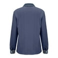 thumbnail image 4 of Outfmvch Sweatshirt Denim Collar Sweater, 2026 Women Solid Casual Long Sleeves Lapel Denim Patchwork Stitching Pullover Tops A1 Dark Gray S-3XL, 4 of 9