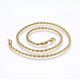 thumbnail image 1 of 1 Collar de cadena de acero inoxidable chapado en oro de 18 quilates, estilo minimalista, 2 mm, con cierre de mosquetón., 1 of 2