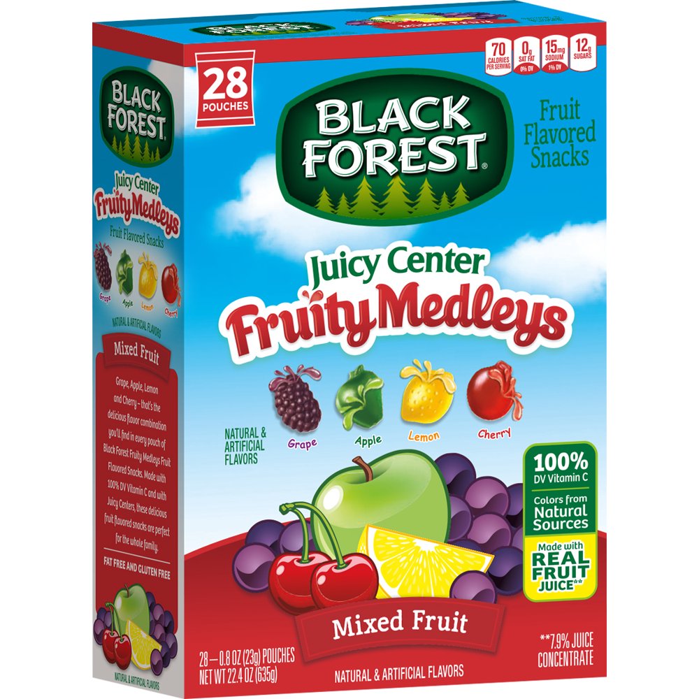 (2 Pack) Black Forest Fruity Medleys Fruit Snacks, Mixed Fruit Flavor