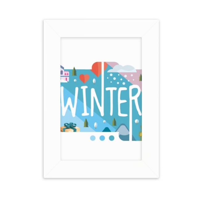 Winter Season Illustration Desktop Photo Frame Picture Display Decoration Art Painting