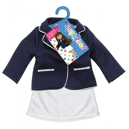 Springfield Collection Blazer & Dress-Navy Blazer & White Dress