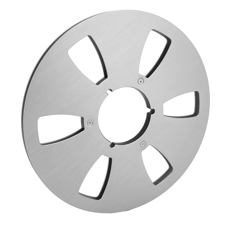 1/4 10 Inch Empty Tape Reel Aluminum Alloy 6 Hole Universal Opening Machine  Part Sound Tape Takeup Reel Silver 