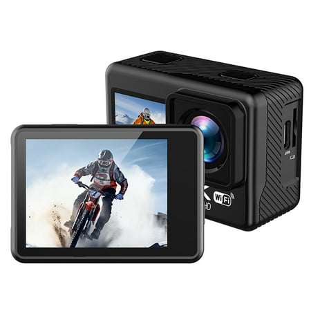 Image of WEMDBD Multifunctional Screen Outdoors Sports Camera 4K Ultra Clear With Wifi Remote Control Camera 30M And Antishake 170 ° Wide Angle