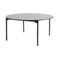 Iceberg Maxx Legroom Wood Folding Table, 60" Round, Gray