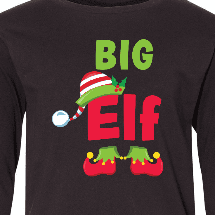 Inktastic Christmas Big Elf Long Sleeve Youth T-Shirt