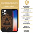 thumbnail image 7 of Case Yard Wooden Case for iPhone-11-Pro Soft TPU Silicone cover Slim Fit Shockproof Wood Protective Phone Cover for Girls Boys Men and Women Supports Wireless Charging Illuminati Design, 7 of 7