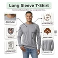thumbnail image 4 of Gildan Men’s Long Sleeve T-Shirt, 100% Cotton Classic Fit Tee Shirts (Mix Color 6 PCS, XL), 4 of 8