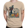 thumbnail image 2 of Smartprints Wombat Brunch Flowers Print Men's T-Shirt Natural, Cotton, 5XL, 2 of 3