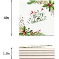thumbnail image 3 of RYLABLUE Merry Christmas Set of 8 Coaster for Drinks, Absorbent Ceramic Stone Coasters Cup Mat with Cork Base for Home Kitchen Room Coffee Table Bar Decor, 3 of 4