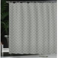 thumbnail image 3 of Ambesonne Damask Grey Shower Curtain, Abstract Oriental Grid, 69"Wx70"L, Dimgray and Grey Yellow, 3 of 4