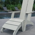 thumbnail image 3 of Merrick Lane Modern All-Weather Poly Resin Wood Adirondack Ottoman Foot Rest in Gray, 3 of 13