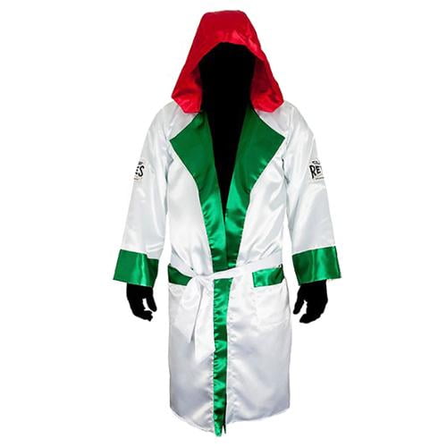 Cleto Reyes Satin Boxing Robe with Hood Mexican Flag Medium 