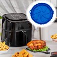 thumbnail image 1 of Air Fryer Silicone Baking Tray Circular Oil Drained Air Fryer Pad Microwave Oven Silicone Baking Tray Air Fryer Tray Liners Air Fryer Tray for Oven Range Air Fryer Trays for Full Size Oven Air Fryer, 1 of 4