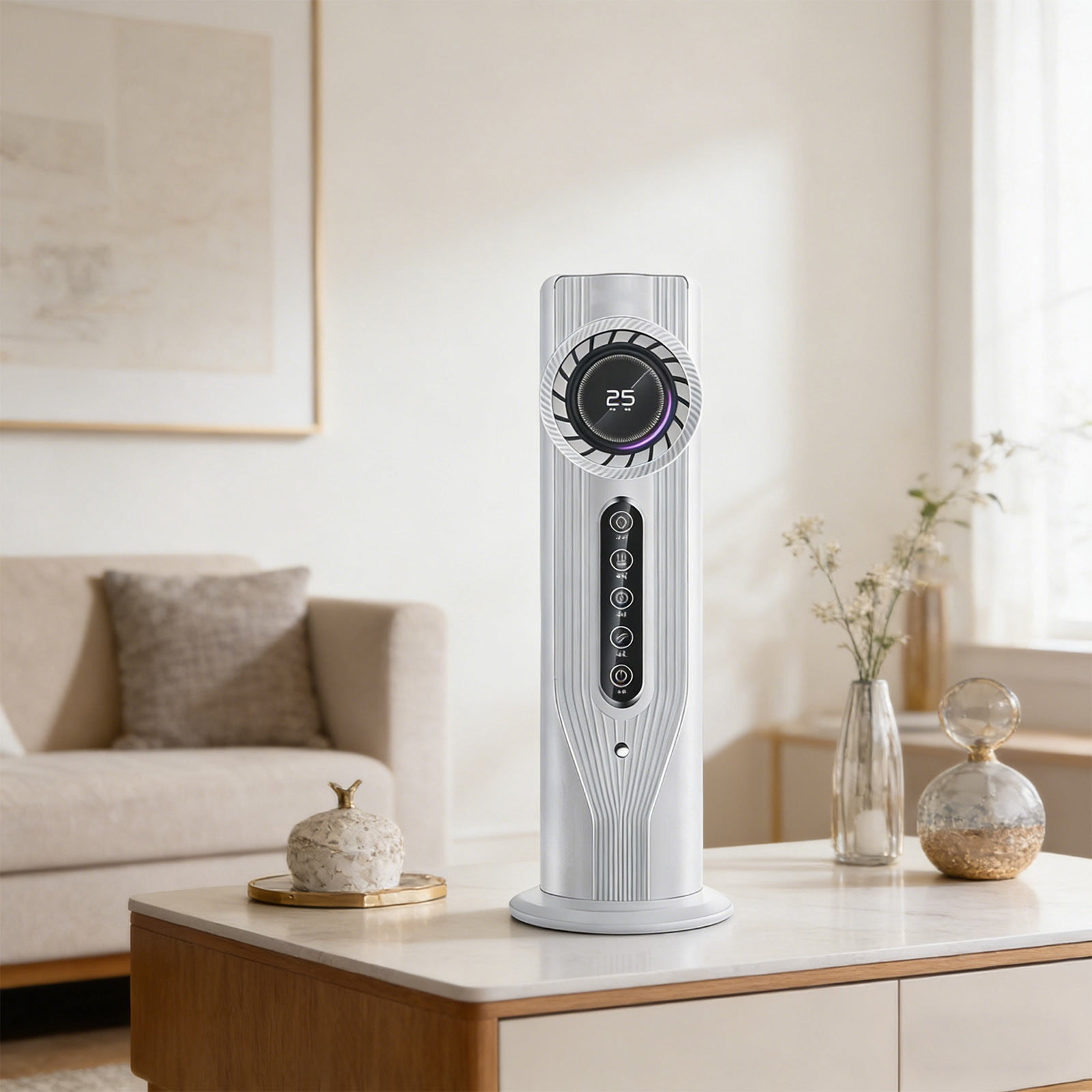 BUERCWS Mini AC Air Cooler - Hydro-Chill System Cools Hot Air Instantly, Lightweight & Compact for Dorm Room RV or Travel Use Anywhere
