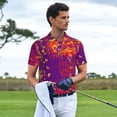 thumbnail image 3 of Sikiie Bright Textured Animal Print Men's Short-sleeved POLO Shirts, Button-down Shirts and T-shirts are Suitable for Vacation, Leisure and Business-Large, 3 of 6