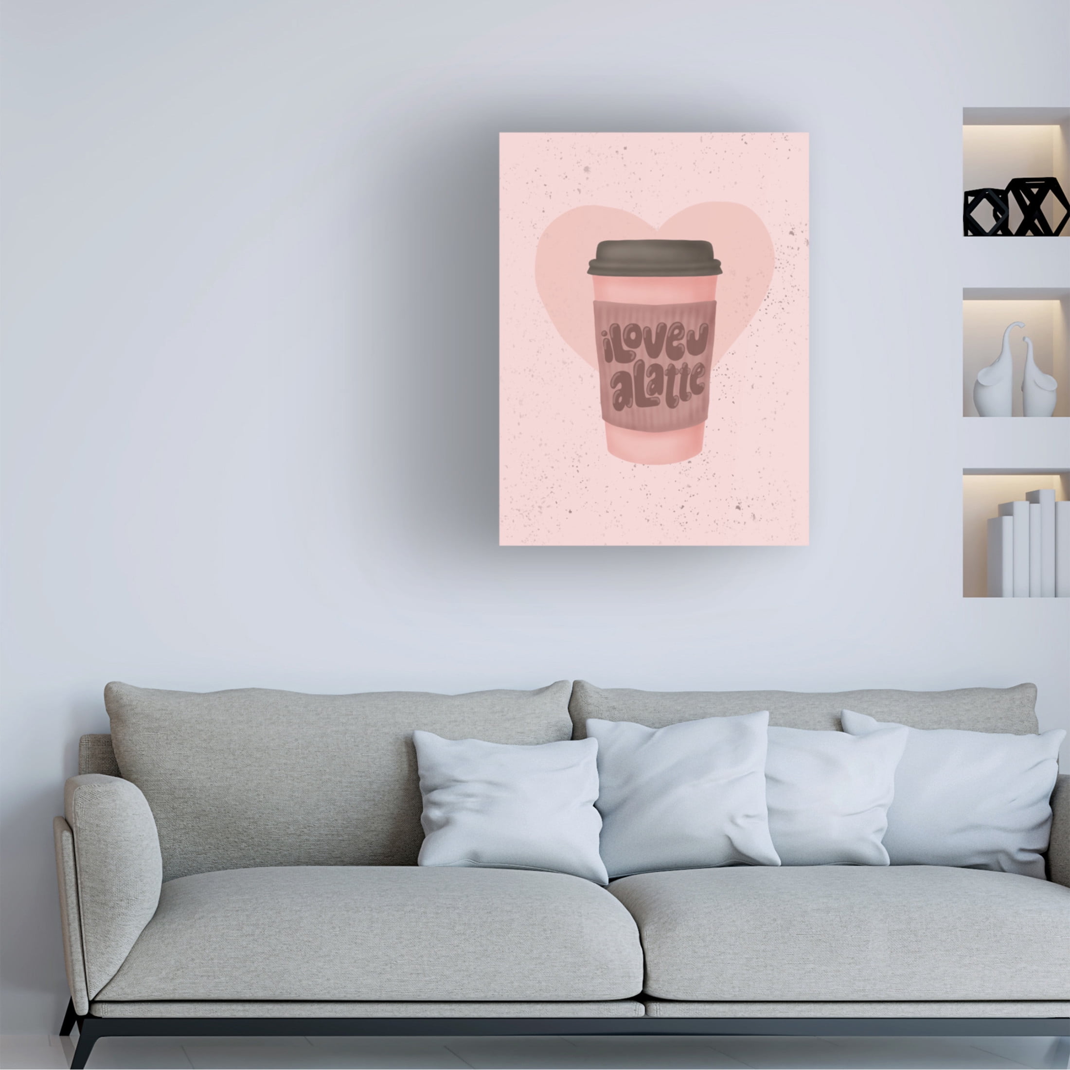 Trademark Fine Art Aminah Eleonora Love you a Latte Canvas Wall Art