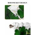 thumbnail image 6 of St. Patrick's Day Bathroom Window Curtain, Spring Shamrock Leaf Gold Love Lucky Green Light Filtering Coffee Kitchen Curtains, Bedroom Living Room Curtains 2 Panel 84"x45", 6 of 6