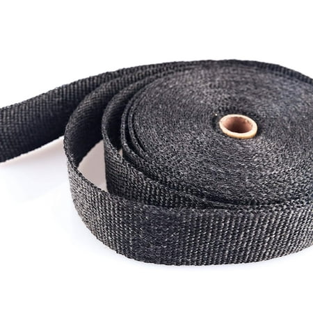 Black Fiberglass Exhaust Header Wrap Pipe Wrap Tape Turbo Heat Insulation Cloth for Downpipe Car Motorcycle (Black, 5 m 5 cm) - Walmart com