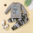 thumbnail image 2 of ASFGIMUJ Toddler Boys Long Sleeve Letter Prints Tops And Pants Child Kids 2Pcs Set Outfits Kids Clothese,Size 6 Months-12 Months, 2 of 7