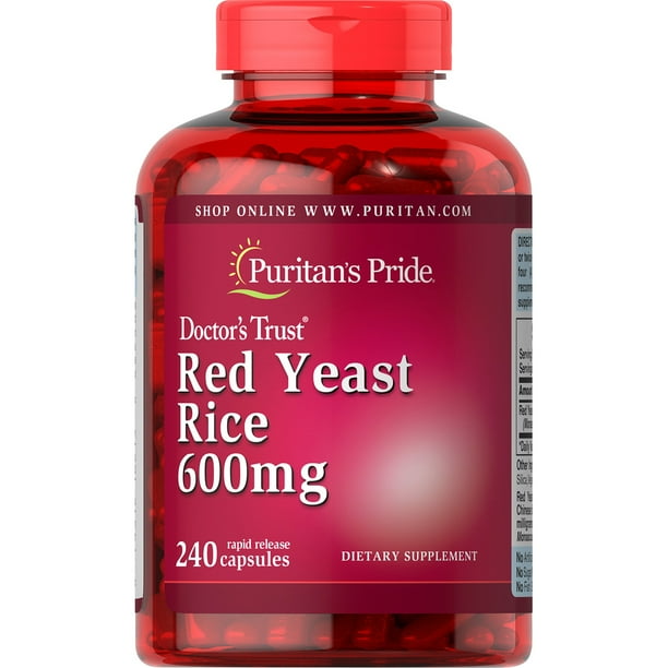 Puritan's Pride Red Yeast Rice 600 mg240 Capsules
