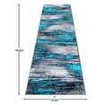 thumbnail image 3 of Flash Furniture Rylan Rectangular Contemporary Grey, Turquoise Area Rug, 2' x 7', 3 of 6