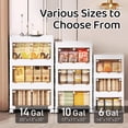 thumbnail image 2 of SONGWAY Stackable Storage Bins with Lids - 10Gal/40Qt Folding Storage Box with Doors and Wheels, Collapsible Closet Organizers and Storage, Plastic Storage Containers for Home Office, 3 Pack, 2 of 7