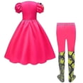 thumbnail image 2 of Disfraz de Barbie de película para niñas y niños de Halloween, disfraz de Barbie extraño, trajes de Cosplay, conjunto de vestido y pantalones-AM, 2 of 5