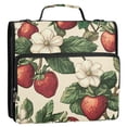 thumbnail image 5 of FORMRS Zipper Binder with Shoulder Strap 2-inch Ring 500 Sheet Capacity File Bag, Beige Strawberry, 5 of 5
