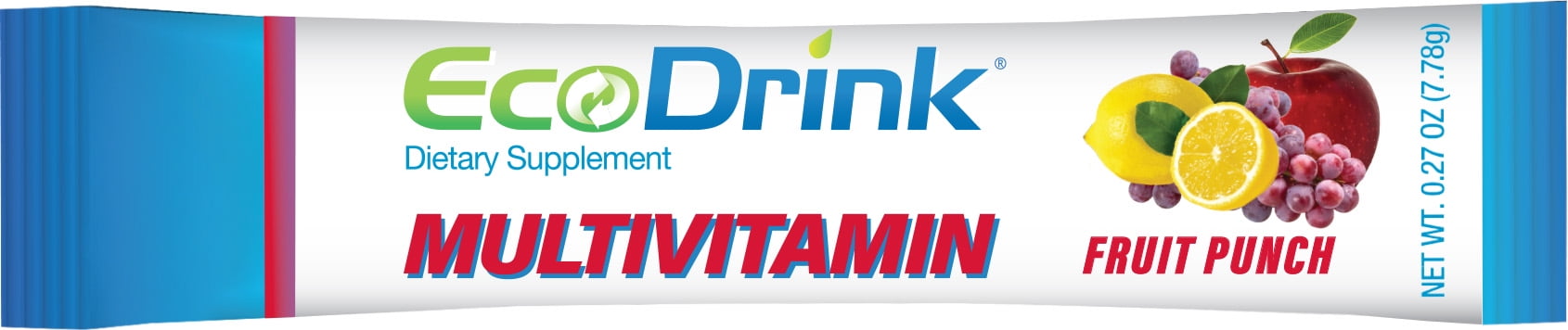 EcoDrink Complete Multivitamin Drink Mix - Fruit Punch 30ct