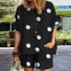thumbnail image 2 of Conjuntos de Camisas Para Mujer Casual Cuello Redondo Impreso Manga Corta Tops Y Pantalones Cortos Conjunto de Dos Piezas Traje Odeerbi  ODB126643, 2 of 5