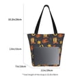 thumbnail image 4 of Uemuo Wild West Golden Horseshoe Print Tote Bags for Women,Large Capacity Corduroy Bag,Reusable Grocery Shoulder Bag,Beach Tote with Zipper Closure, Daily Essentials, 4 of 7