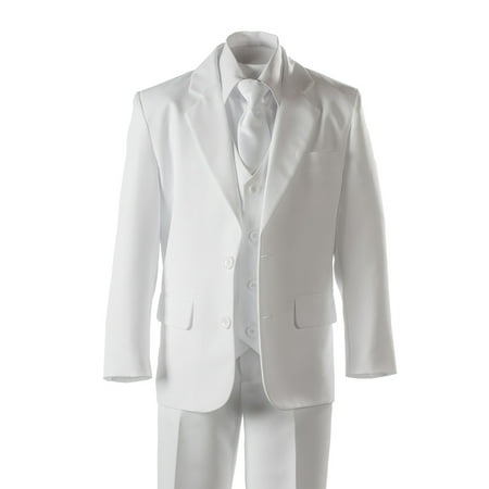 Boys White Suit 2 Button 5 Piece by Cole