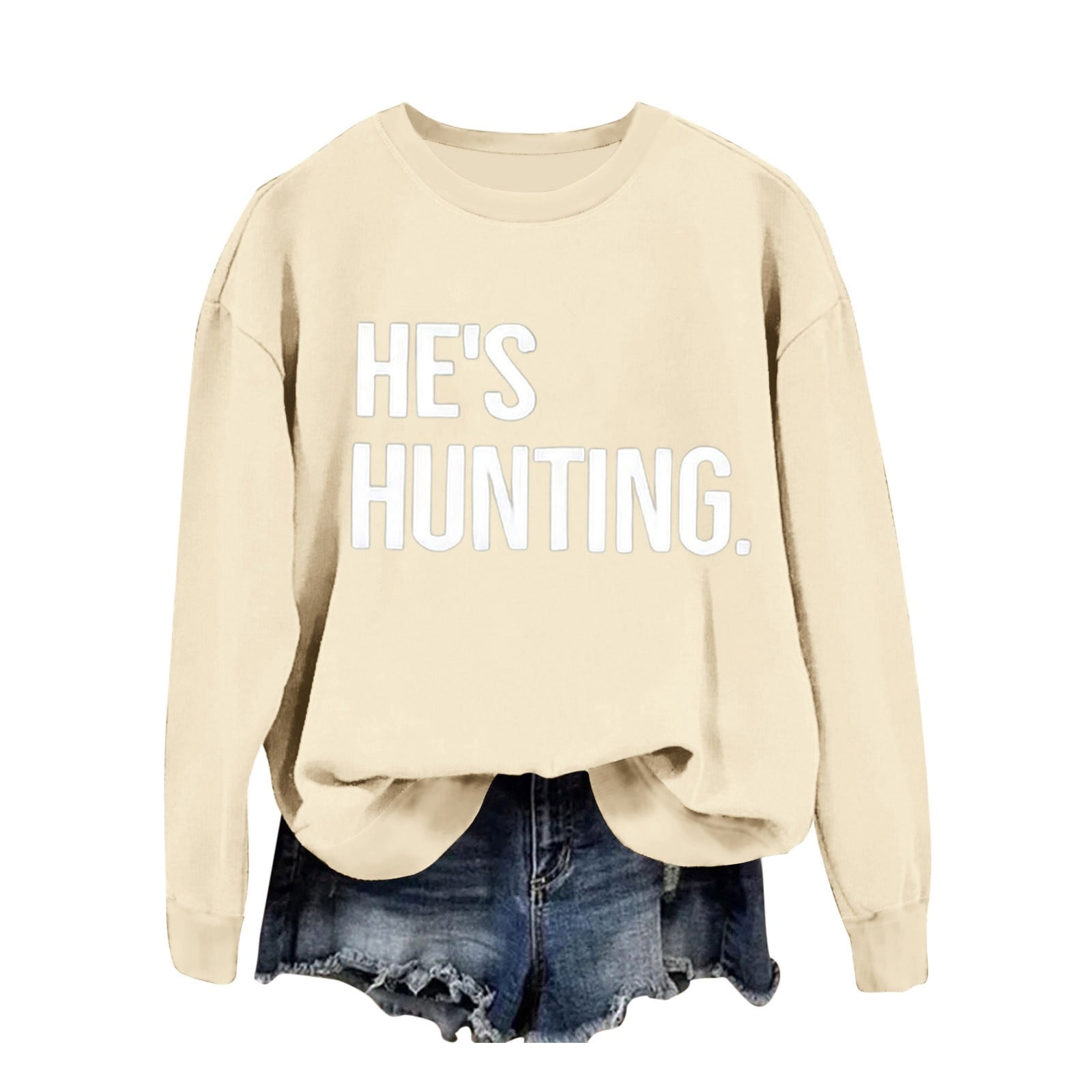 Womens Fashion Casual Long Sleeve Crew Neck Sweatshirts Printed Pullover Hoodless Sweatshirts Top Casual T Shirt Boys Size Two Short Outfits Blank Oversized Sweatshirt Hoodies Sweatsuits Women Fuzzy
